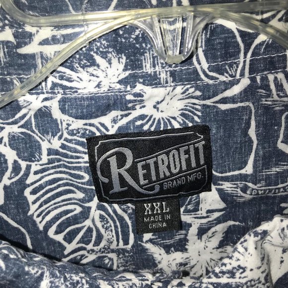 Retrofit Mens Floral Print Button Down - Picture 6 of 8